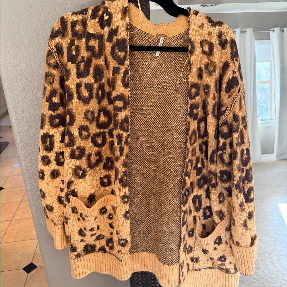 Free People Leopard Print Women's Sweater